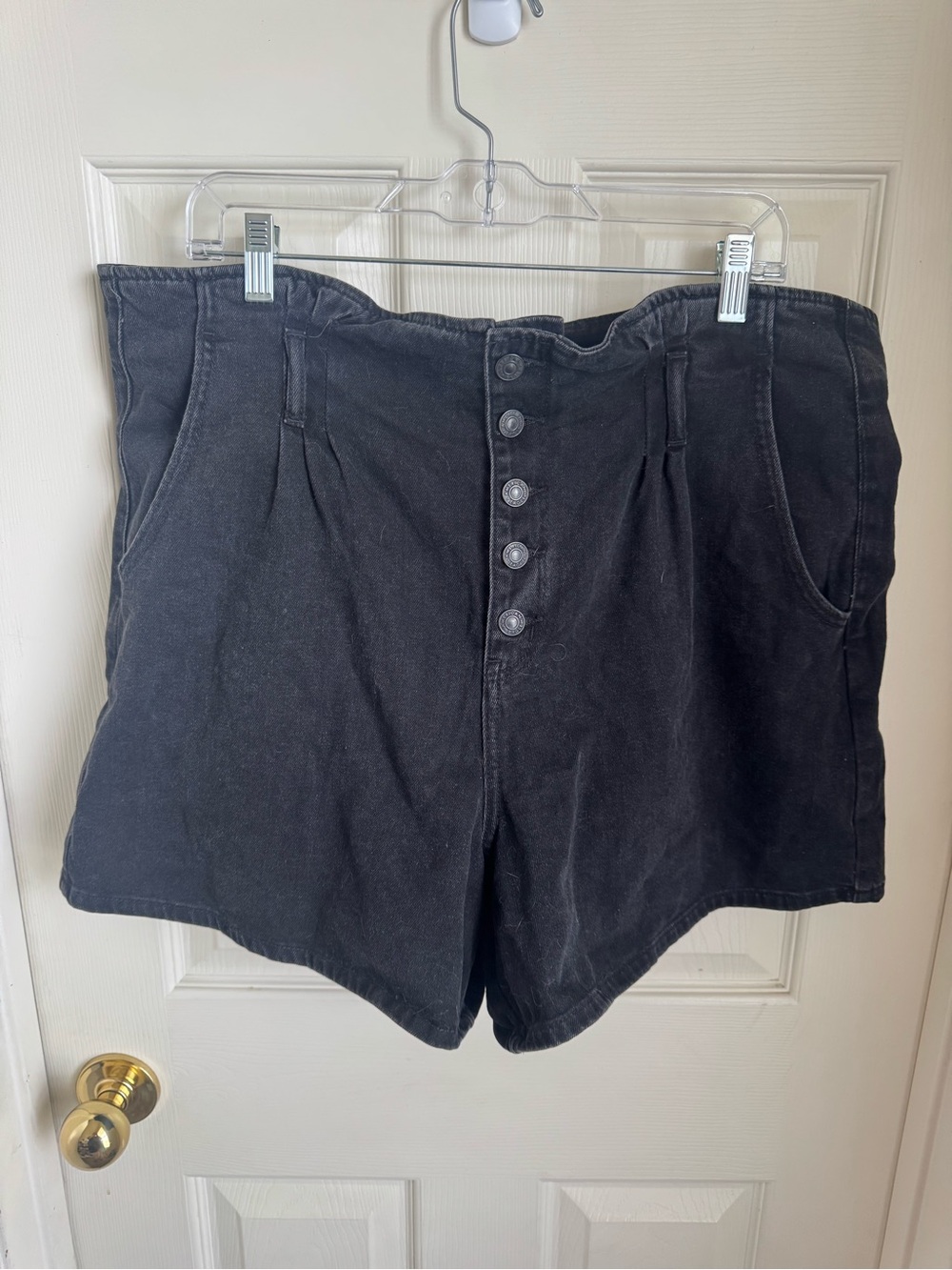 American Eagle Black Button Fly Shorts